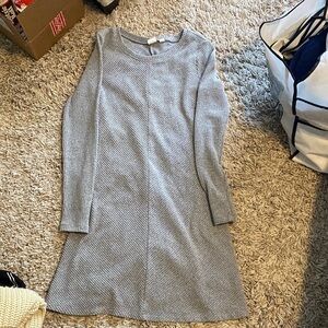 Gray Ribbed Knit Dress GAP